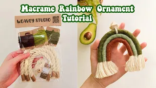 Macrame Rainbow Ornament TUTORIAL#2 | DIY for beginners | boho hanging | Step By Step | WeaveyStudio