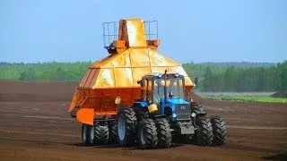 Peat harvesting / ОАО «ТБЗ Усяж» 60 лет / HD | 1080p