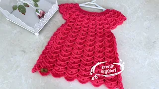 Easy and Beautiful Crochet Baby Dress / For 6 Months / Princess Dress