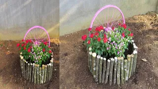 Unique Ways To Decorate Your Small Garden - recycle old bicycle wheels - Garden ideas