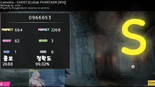 Osu!mania 4k | 99,02% accuracy | Camellia - Ghost [4K] Collab PHANTASM [MX] | 6 miss clear | 4,02 ⭐