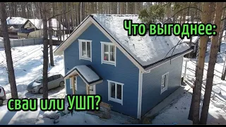 Каркасный дом 8х9 на УШП. Что выгоднее сваи или плита? "Новая Дача"