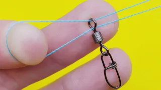 Top 5 best fishing knots, how to tie a swivel to the main line, cord. Fishing