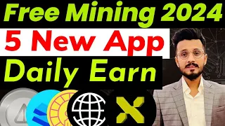 Top 5 Crypto Mining App's 2024 || New Crypto mining App 2024 || Free crypto Mining App 2024