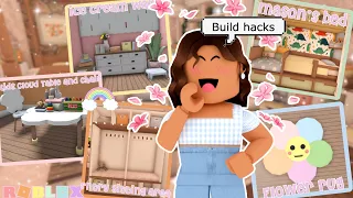 KID'S Custom FURNITURE Hack's For Your BLOXBURG HOME! *Cloud Table, Flower Rug, Mason's Bed | Roblox