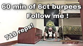 60 min of 6ct burpees military style #500orbetter (day 27 of 31)