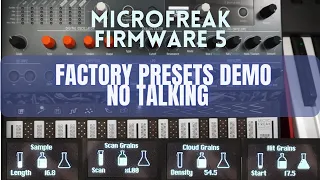 Microfreak firmware 5 factory presets no talking