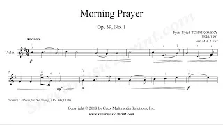 Tchaikovsky : Morning Prayer Op. 39, No. 1 - Violin