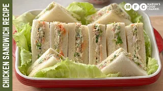 Lunch Box Ideas!!Cold Chicken Sandwich Recipe (Chicken & Veggies Sandwich) better than bakery