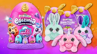 MEGA ZURU BUNNYCORN & RAINBOCORN EGGZANIA SURPRISE MANIA EGG UNBOXING 🦄🌈🐣