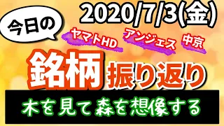 【相場振り返りシリーズ#20】2020年7月3日(金)~木を見て森を想像する~