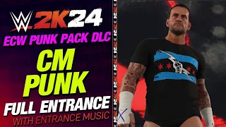 CM PUNK WWE 2K24 ENTRANCE - #WWE2K24 ECW PUNK PACK DLC ADD ON