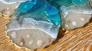 How to Get Lacing/Cells in Resin Beach Coasters With Low Viscosity Resin