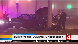 Police: Teens involved in crime spree