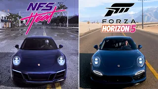 NFS Heat vs Forza Horizon 5 | Sound and top Speed Comparison