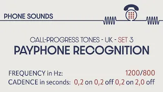 Payphone recognition tone (UK). Call-progress tones. Phone sounds. Sound effects. SFX