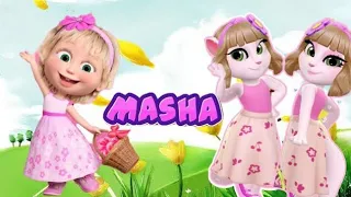 Bear and Marsha 💗VS Angela makeover by my talking Angela 2 🤍 Cosplay