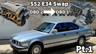 BMW S52 OBD 1 Conversion and Full Refresh | E34 S52 Swap Ep. 3 Pt. 1