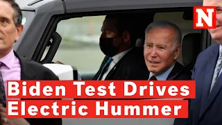 Watch: Biden Takes A Tire-Screeching Test Drive In Electric Hummer