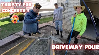 FIRST CONCRETE driveway of the season! MONEY SECURED