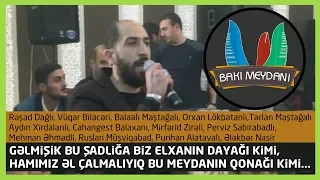 Balaəlinin qardaşının toyunda qoşa qafiyə ilə meyxana / Gəlmişik bu şadliğa biz Elxanın dayağı kimi