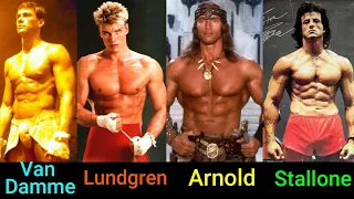 Stallone vs Arnold vs Drago vs Van Damme -Training Footage - Workout motivation