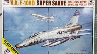 Scale Craft ESCI N.A.  F-100D Super Sabre 1/48 Scale Model Aircraft