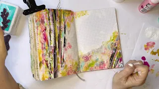 Using under paper in your art journal—Journal with me process video