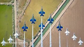 Super Delta!!! Thunderbirds & Blue Angels Fly Together at El Centro