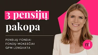 3 pensijų pakopa | 3 pakopos pensijų fondai | pensijų fondų mokesčiai |3 pensijų pakopa gpm lengvata