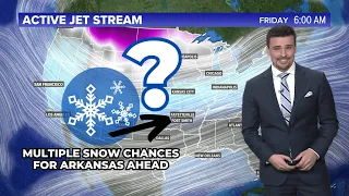 A few rounds of light snow coming toward Arkansas | Early Snowfall Forecast