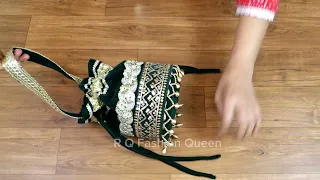 latest potli bag with leftover fabric how to make potli bag at home designer potli bag with lace