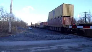 WestBound CN Container train at the kingston and belleville sub meet point