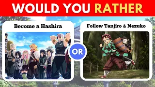 Would You Rather: Demon Slayer HARD Edition Anime Quiz 👘🏯 Brain Flexer Quiz