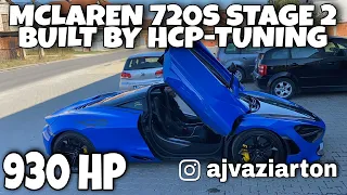 930 HP Mclaren 720S Stage 2 built by HCP-Tuning @dragy acceleration from 100-200 & 200-300 km/h