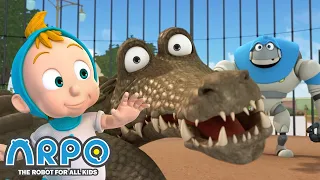 Arpo the Robot | KID'S ZOO TRIP! +MORE FULL EPISODES | Compilation | Funny Cartoons for Kids