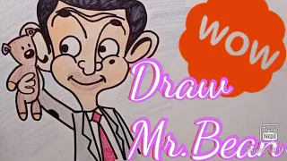 How to Draw Mr.Bean and Teddy Cartoon || ABCD - Any Body Can Draw! || Easy Kids Art ||
