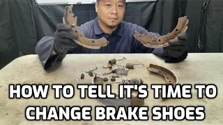 HOW TO TELL IT'S TIME TO CHANGE BRAKE SHOES (DRUM BRAKES)