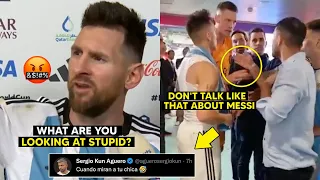 🤬 Messi Angry Reaction to Van Gaal as Aguero clashed with Netherlands goalie over him
