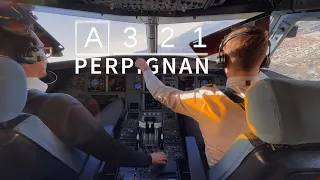 Our first A321 LANDING in Perpignan (Pyrenees)