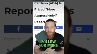 #cardano is an overvalued #crypto! #altcoin #xrp #ethereum #bitcoin #cryptonews #hbar #ada