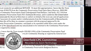 Deerfield Community Preservation Committee- April 16, 2020