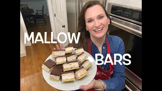 Mallow Bars! Shortbread Cookie, Homemade Marshmallows, Chocolate On Top. Mallomars Copycat Recipe.