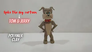 Spike the dog cartoon with polymer clay | Tom and Jerry | Clay art - Vicky25Crafts