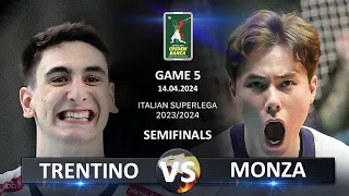 Semifinals of Italian Volleyball SuperLega 2023/2024 | Trentino vs Monza