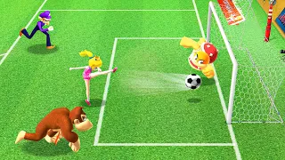 Mario Sports Superstars Football - Peach and Luigi Vs Donkey Kong and Waluigi