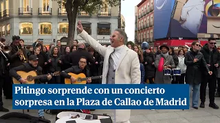 Pitingo sorprende con un concierto sorpresa en la Plaza de Callao de Madrid