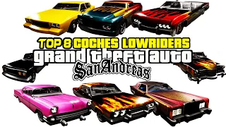 TOP 8 MEJORES LOWRIDERS en GTA SAN ANDREAS