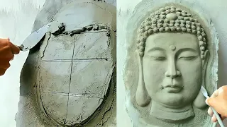 He made and instructed to make a wonderfully beautiful Buddha face relief