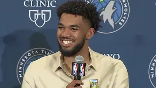 FULL PRESSER: Timberwolves' Towns speaks after signing supermax extension